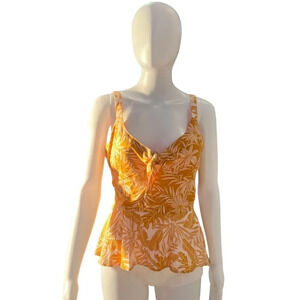 NWT Jessica Simpson‎ Palm Bliss Sunflower Jungle Tank Top Size Medium